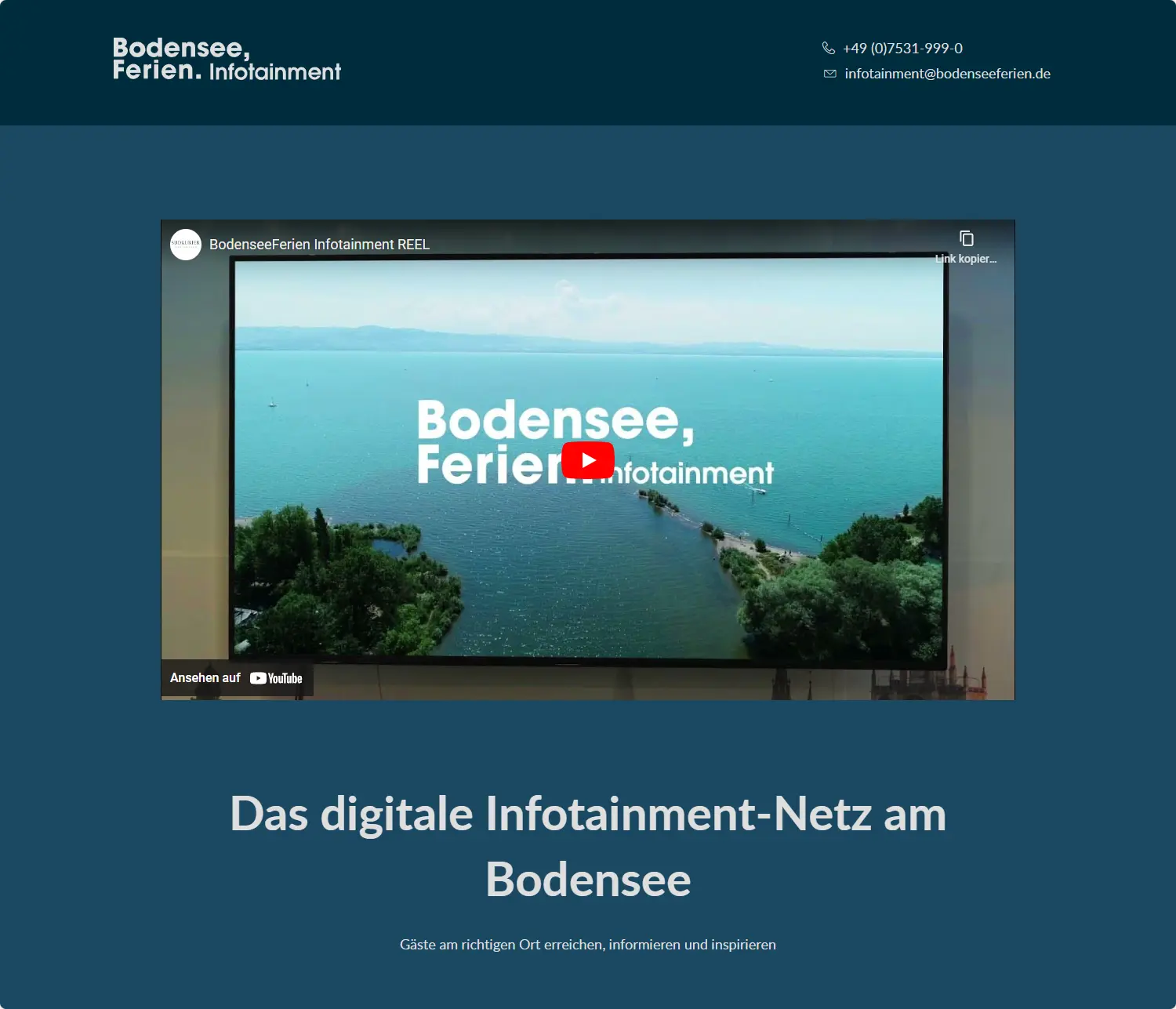 Bodensee, Ferien. Infotainment